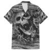 Chemise hawaïenne Metallica – Crâne noir & blanc