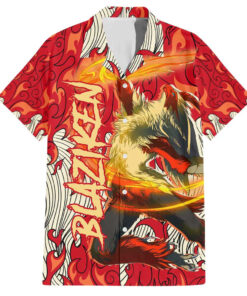 Chemise hawaïenne Braségali – Pokémon
