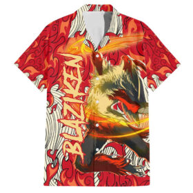Chemise hawaïenne Braségali – Pokémon