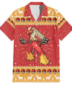 Chemise hawaïenne Braségali – Pokémon