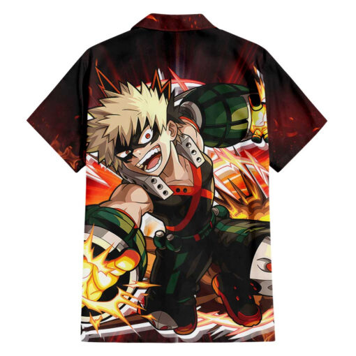 Chemise hawaïenne Bakugo en feu – My Hero Academia – Image 2