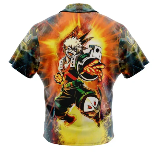 Chemise hawaïenne Bakugo enflammé My Hero Academia – Image 2