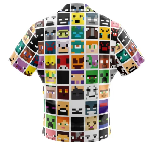 Chemise hawaïenne Visages Bloc Minecraft – Image 2