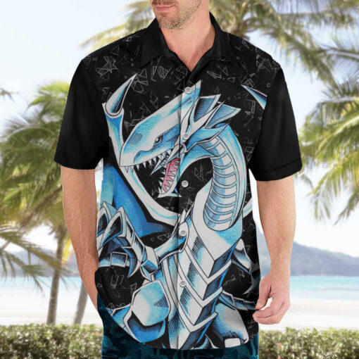 Chemise hawaïenne Dragon Blanc aux Yeux Bleus – Yu-Gi-Oh! – Image 3