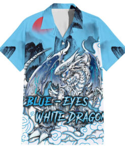 Chemise hawaïenne Dragon Blanc aux Yeux Bleus – Yu-Gi-Oh! (art japonais)
