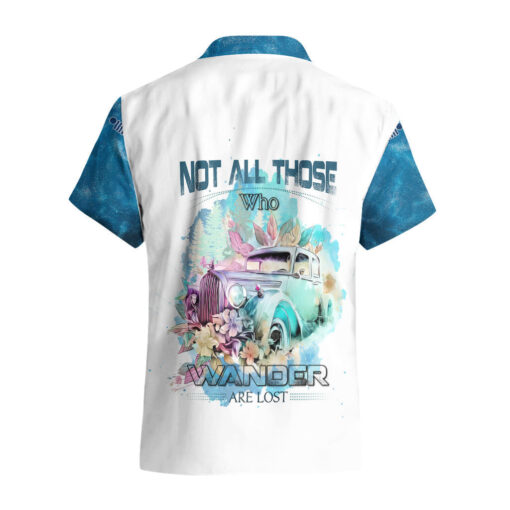 Chemise hawaïenne Jeep Galaxie Bleue – "Not All Those Who Wander Are Lost" – Image 2