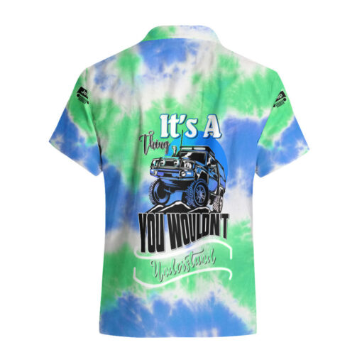 Chemise hawaïenne Jeep Tie-Dye Bleue – "You Wouldn't Understand" – Image 2