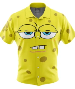 Chemise hawaïenne Expression blasée Bob l’éponge