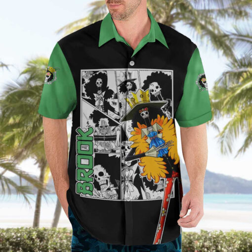 Chemise hawaïenne Brook One Piece Manga – Image 3