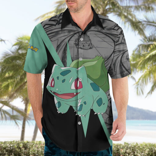 Chemise hawaïenne Bulbizarre Pokémon Manga – Image 3