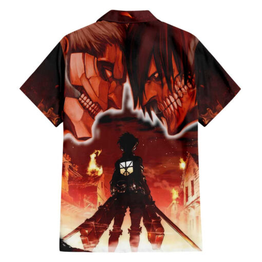 Chemise hawaïenne Attaque des Titans Incendiaire – Image 2