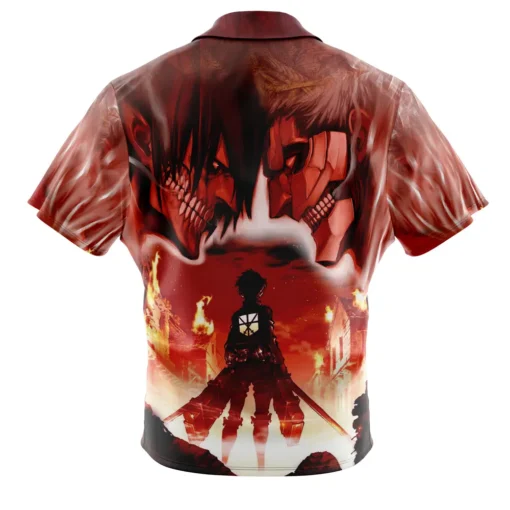 Chemise hawaïenne Attaque Brûlante L’Attaque des Titans – Image 2