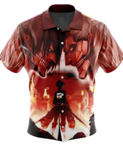 Chemise hawaïenne Attaque Brûlante L’Attaque des Titans