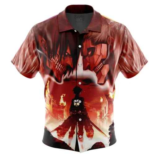 Chemise hawaïenne Attaque Brûlante L’Attaque des Titans