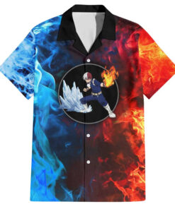 Chemise hawaïenne Shoto My Hero Academia Feu Ardant