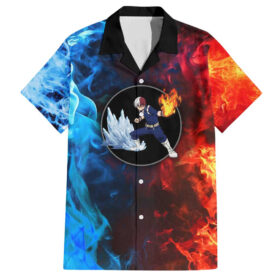 Chemise hawaïenne Shoto My Hero Academia Feu Ardant