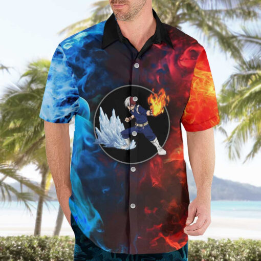 Chemise hawaïenne Shoto My Hero Academia Feu Ardant – Image 3