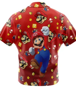 Chemise hawaïenne Mario Bros Pattern Mario Bros