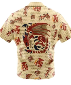 Chemise hawaïenne Rathalos Monster Hunter Motif
