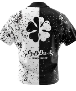 Chemise hawaïenne Five Leaf Black Clover