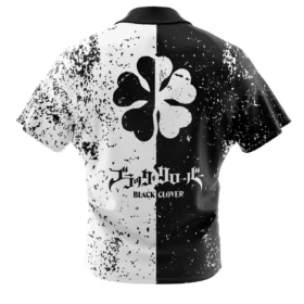 Chemise hawaïenne Five Leaf Black Clover