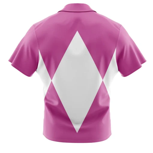 Chemise hawaïenne Ranger Rose Mighty Morphin Power Rangers – Image 2