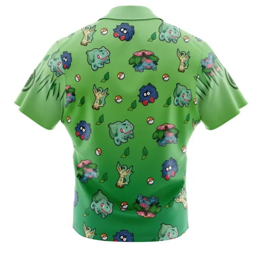 Chemise hawaïenne Motif Type Plante Pokémon – Image 2