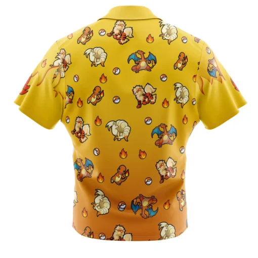 Chemise hawaïenne Type Feu Pokémon – Image 2