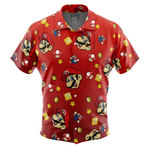 Chemise hawaïenne Mario Bros Pattern Mario Bros – Image 2