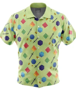 Chemise hawaïenne Motif dés Donjons & Dragons