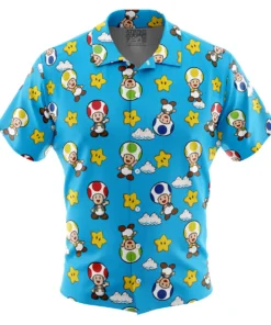 Chemise hawaïenne Toad Pattern Mario Bros
