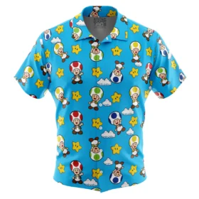 Chemise hawaïenne Toad Pattern Mario Bros