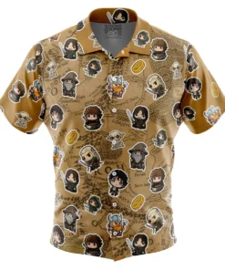 Chemise hawaïenne Motif Chibi Le Seigneur des Anneaux
