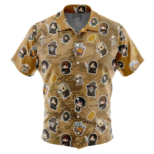Chemise hawaïenne Motif Chibi Le Seigneur des Anneaux