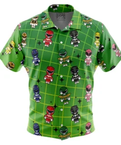 Chemise hawaïenne Chibi Power Rangers
