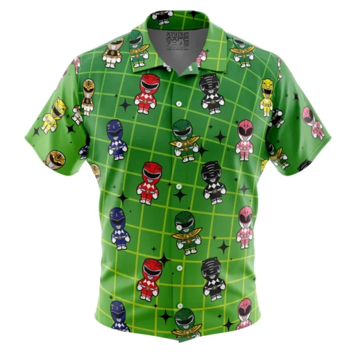 Chemise hawaïenne Chibi Power Rangers
