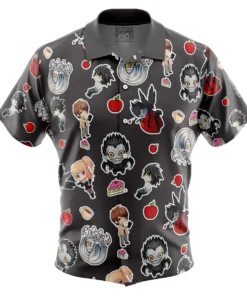 Chemise hawaïenne Chibi Death Note Pattern