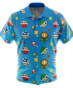 Chemise hawaïenne Motif Objets Mario Bros