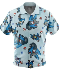 Chemise hawaïenne Motif Lucario Pokémon