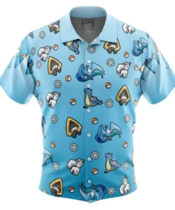 Chemise hawaïenne Type Glace Pokémon