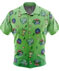 Chemise hawaïenne Motif Type Plante Pokémon