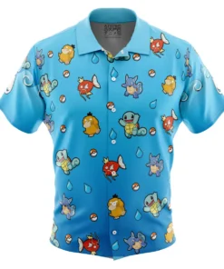 Chemise hawaïenne Motif Type Eau Pokémon