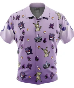 Chemise hawaïenne Motif Pokémon Type Spectre