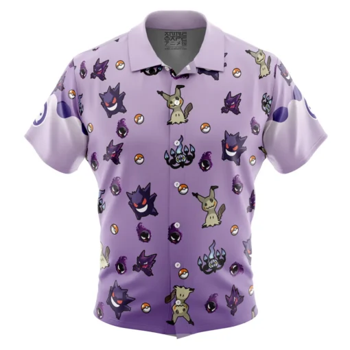Chemise hawaïenne Motif Pokémon Type Spectre