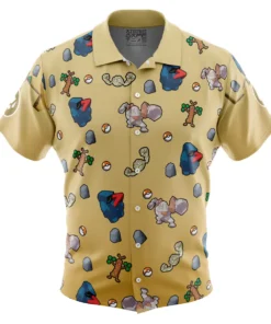 Chemise hawaïenne Type Roche Pokémon
