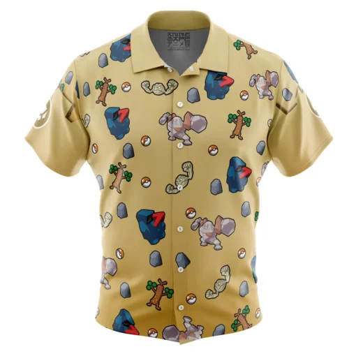 Chemise hawaïenne Type Roche Pokémon