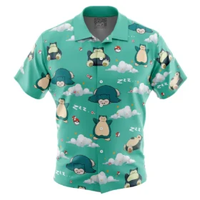 Chemise hawaïenne Motif Ronflex Pokémon
