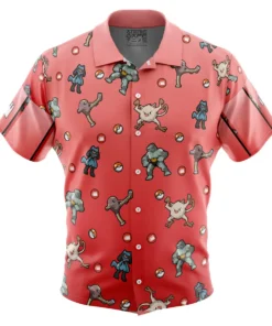 Chemise hawaïenne Type Combat Pokémon