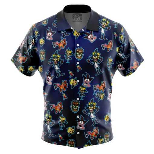 Chemise hawaïenne Crash & Dr Neo Crash Bandicoot