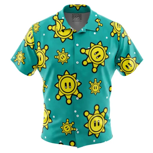 Chemise hawaïenne Motif Sprite brillant Mario Bros